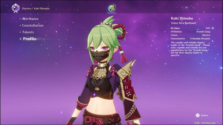 Similarly to the Support build, the best possible weapon for Sub DPS Kuki Shinobu is Freedom Sworn - Genshin Impact: Kuki Shinobu - best builds (Electro) - Electro - Genshin Impact Guide