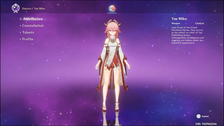 Yae Miko is a 5-star hero of Electro element, fighting with a Catalyst - Genshin Impact: Yae Miko - best builds (Electro) - Electro - Genshin Impact Guide