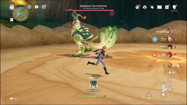 The second attack involves blindly swinging 4 times - Genshin impact: How to beat Jadeplume Terrorshroom? - Bosses - Genshin Impact Guide