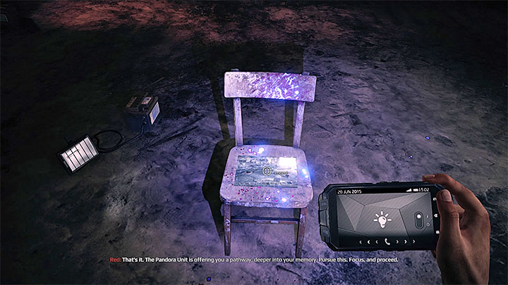 Interacting with the picture on the chair takes you to a new memory - Learn about the victims identity | Black | Walkthrough - Black - Get Even Game Guide