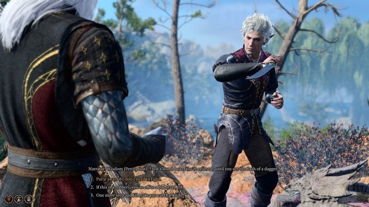 Regardless of your decision, the elf's lie will be revealed - a passive Perception check will decide whether you will have a conversation man-to-man or with a knife at your throat - Baldurs Gate 3: Removing the Parasite walkthrough - Baldurs Gate 3: Act 1 - Baldurs Gate 3 Guide, Walkthrough