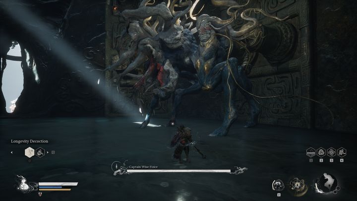 Immediately start attacking his right front leg - Black Myth Wukong: How to defeat the Captain Wise-Voice boss? - Chapter 3 - Black Myth Wukong Guide