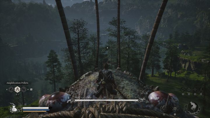 It is best to fly up on a cloud at the very beginning and watch where Feng-Tail General will jump to - Black Myth Wukong: How to defeat the Feng-Tail General boss? - Chapter 6 - Black Myth Wukong Guide