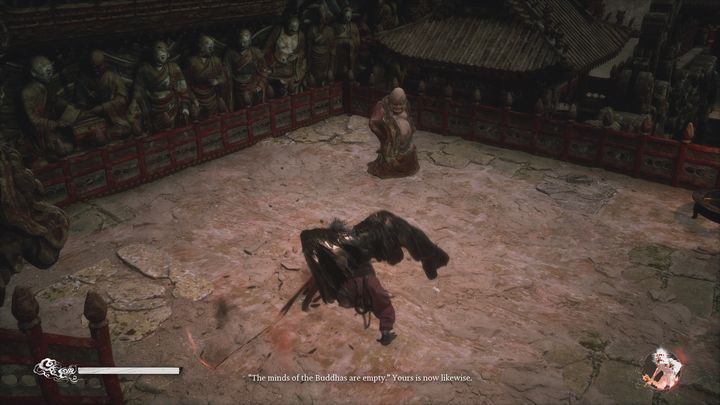 Once you defeat him, you will return to Yellowbrow's arena as Macaque Chief - Black Myth Wukong: How to defeat boss Yellowbrow? - Chapter 3 - Black Myth Wukong Guide