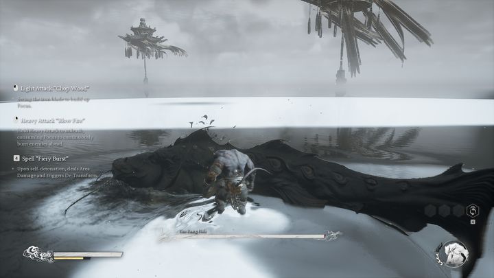 Yin-Yang Fish is a troublesome enemy due to its very high mobility - Black Myth Wukong: How to defeat the bosses Keeper of Flaming Mountains and Yin-Yang Fish? - Chapter 5 - Black Myth Wukong Guide