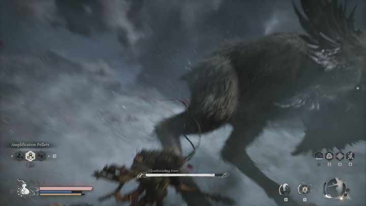 As soon as you charge your focus to the third or fourth level, quickly use the charged attack - Black Myth Wukong: How to defeat the Cloudtreading Deer boss? - Chapter 6 - Black Myth Wukong Guide