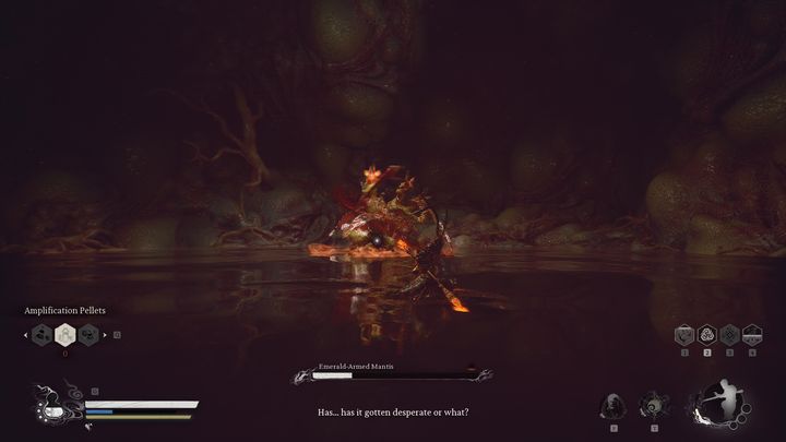 In the second phase, the boss will be much more aggressive - Black Myth Wukong: How to defeat the Emerald-Armored Mantis boss? - Chapter 6 - Black Myth Wukong Guide