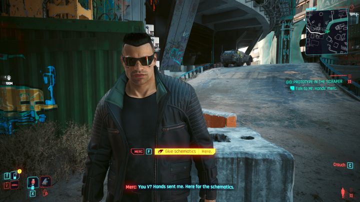 At the end of the quest you'll talk to Hasan and have to make a decision about his further fate - Cyberpunk Phantom Liberty: Gig: Prototype in the Scraper - walkthrough - Cyberpunk Phantom Liberty: Gigs - Cyberpunk 2077 Guide
