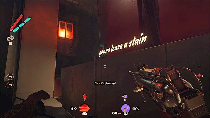 After you recognize Alexis, it's best to wait patiently here until he stands at the microphone and starts his speech - Deathloop: How to unmask Aleksis? - FAQ - Deathloop Guide