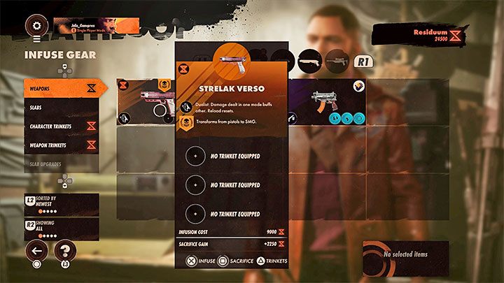 You can spend Residuum inside the tunnels visited between main quests, in the preparations menu before each of your trips - Deathloop: How to keep powers & weapons? - FAQ - Deathloop Guide