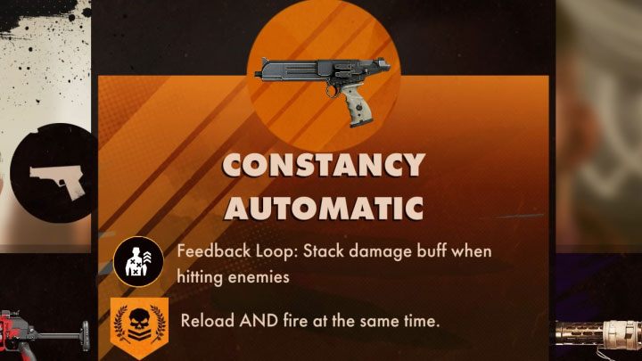 Constancy is a legendary automatic pistol - Deathloop: Best weapons - Basics - Deathloop Guide