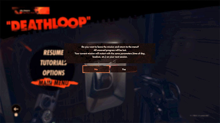 If you want to exit the game without losing recent progress, use the option to return to the main menu in the window that appears when preparing for the next expedition or just after loading one of the city's districts - Deathloop: How to save the game? - FAQ - Deathloop Guide