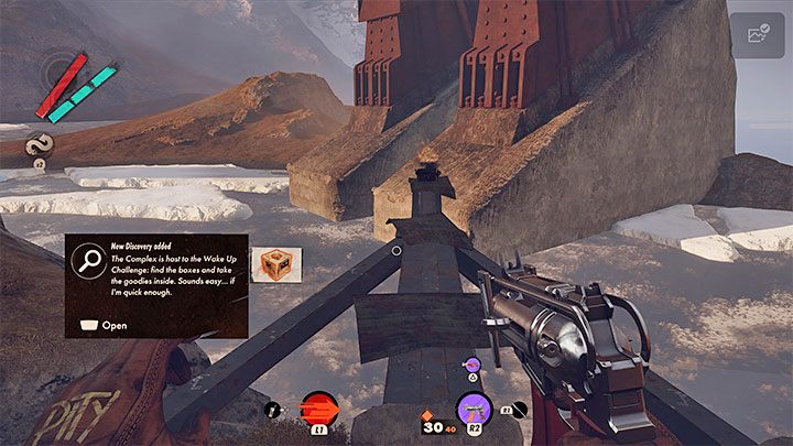 You can learn about the challenge while visiting the Complex district - Deathloop: Where are the crates in The Wake Up Challenge? - FAQ - Deathloop Guide