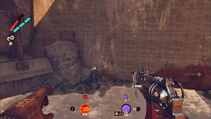 Reach the turret's location, where the third crate awaits you - Deathloop: Where are the crates in The Wake Up Challenge? - FAQ - Deathloop Guide