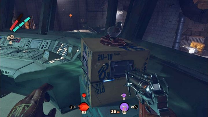 Use the Hackamajig to unlock the side door of the control room - Deathloop: Where are the crates in The Wake Up Challenge? - FAQ - Deathloop Guide