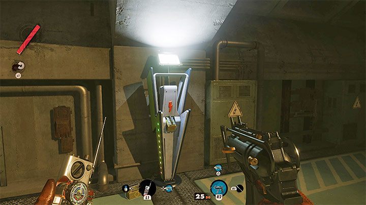 To charge the batteries, you have to use a special station, and an example of it is shown in the picture above - Deathloop: What batteries do? - FAQ - Deathloop Guide