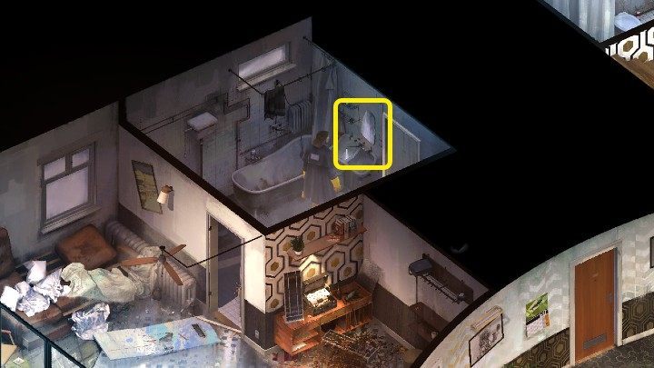 Before you can use the bathtub, you need to fix the faucet first to prevent the mirror from clouding up - Disco Elysium: Wash of the death smell - walkthrough - Personal - Disco Elysium Guide