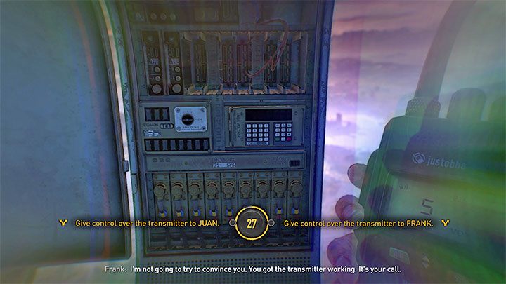 You will have to make an important choice at the end of the Broadcast mission - Dying Light 2: Give control to Juan or Frank? Broadcast - Important Choices - Dying Light 2 Guide