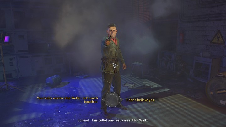 Enter the Colonel's office - Dying Light 2: Trust the Colonel or Matt? Now Or Never - Important Choices - Dying Light 2 Guide