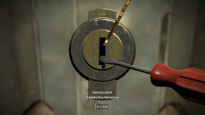 At the end of the corridor you will find a locked door, which you can try to open with a lockpick - Fallout London: How to escape the facility? - Fallout: London: Walkthrough - Fallout London Guide