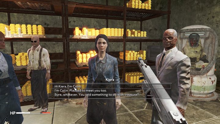 Once you have opened all parts of the building and defeated the bandit leader (Moneybags Sullivan), you can head to the vault located behind the cash registers - Fallout London: How to get to Angel Lab? - Fallout: London: Walkthrough - Fallout London Guide