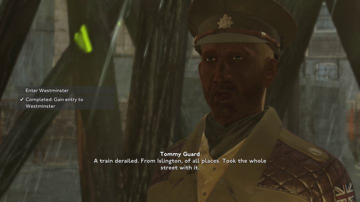 The guard will try to make you walk away - Fallout London: How to get to Westminster? - Fallout: London: Walkthrough - Fallout London Guide