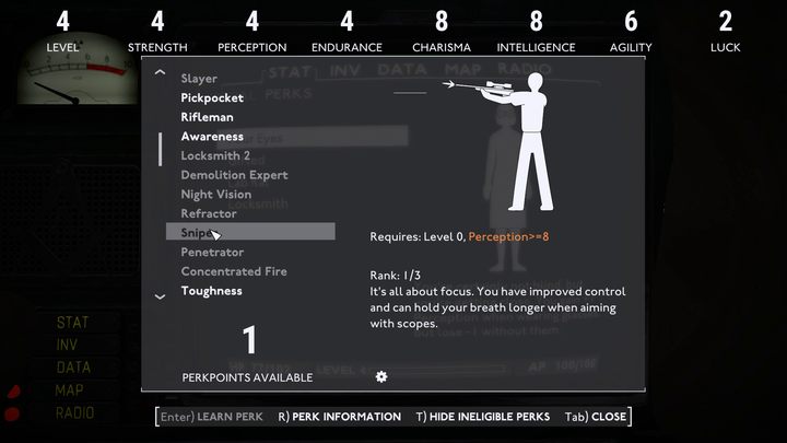 Requirements: Level 0, Perception > - Fallout London: Best perks - Fallout: London: Basics - Fallout London Guide