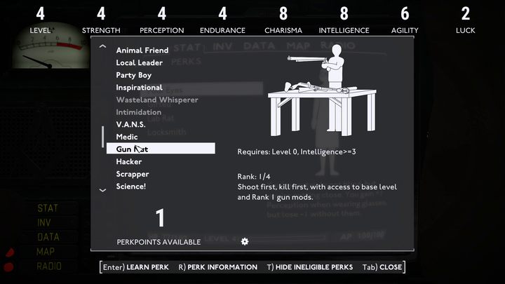 Requirements: Level 0, Intelligence > - Fallout London: Best perks - Fallout: London: Basics - Fallout London Guide