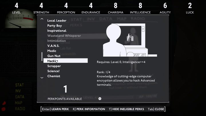 Requirements: Level 0, Intelligence > - Fallout London: Best perks - Fallout: London: Basics - Fallout London Guide
