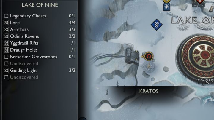 1 - God of War Ragnarok: Lake of Nine, Midgard - secrets, collectibles - God of War Ragnarok: Midgard - God of War Ragnarok Guide