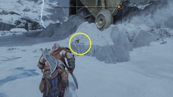 You can find it near a corpse found underneath the bridge leading to Tyr's Temple - God of War Ragnarok: Lake of Nine, Midgard - secrets, collectibles - God of War Ragnarok: Midgard - God of War Ragnarok Guide