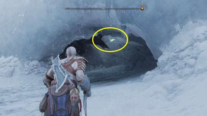 You can find him in a small icy cave - God of War Ragnarok: Lake of Nine, Midgard - secrets, collectibles - God of War Ragnarok: Midgard - God of War Ragnarok Guide