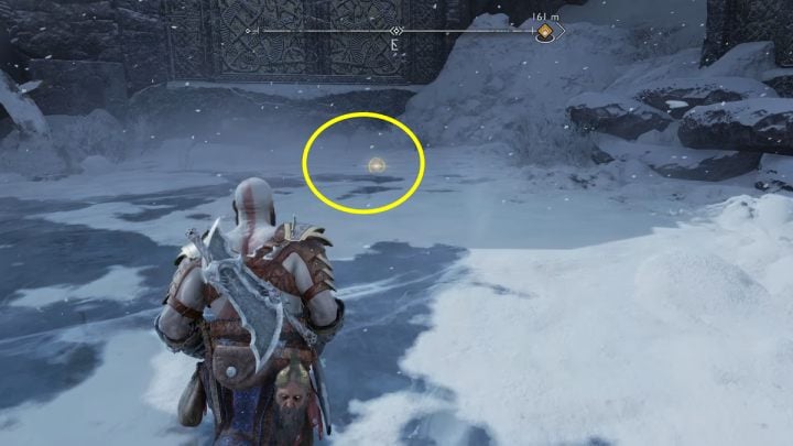 To be able to retrieve the treasure, you need Viking's Gift map, which can be found in Raider Hideout in Midgard - God of War Ragnarok: Lake of Nine, Midgard - secrets, collectibles - God of War Ragnarok: Midgard - God of War Ragnarok Guide