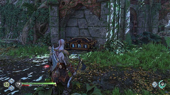 The Nornir Chest is located in the southern part of the Jungle, accessible only after opening the dam - God of War Ragnarok: The Jungle, Vanaheim - secrets, collectibles - God of War Ragnarok: Vanaheim - God of War Ragnarok Guide