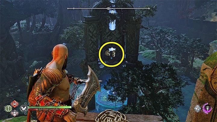 To complete the puzzle you must throw your axe at the targets to line up correct runes - God of War Ragnarok: The Jungle, Vanaheim - secrets, collectibles - God of War Ragnarok: Vanaheim - God of War Ragnarok Guide