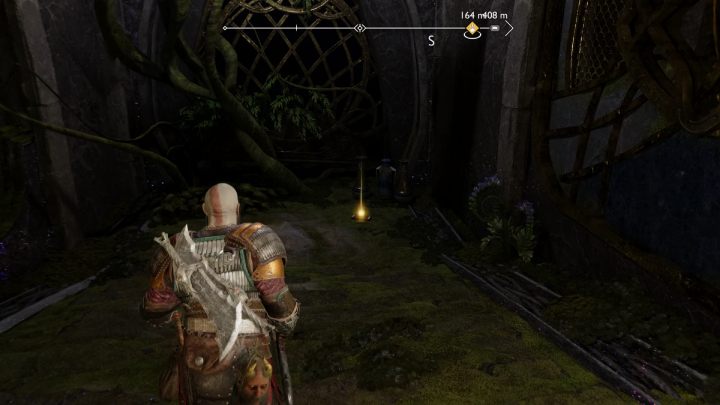 The scroll will lie on the ground at the end of the corridor - God of War Ragnarok: Temple of Light, Alfheim - secrets, collectibles - God of War Ragnarok: Alfheim - God of War Ragnarok Guide