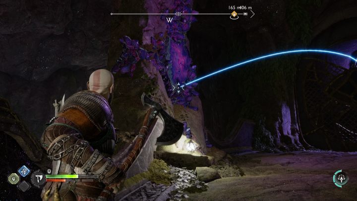 When following Tyr and Atreus up the circular staircase, use the descent to the lower level of the Temple - God of War Ragnarok: Temple of Light, Alfheim - secrets, collectibles - God of War Ragnarok: Alfheim - God of War Ragnarok Guide