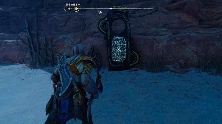 Jump on the rock and read the runes by the elves' corpses - God of War Ragnarok: The Forbidden Sands, Alfheim - secrets, collectibles - God of War Ragnarok: Alfheim - God of War Ragnarok Guide