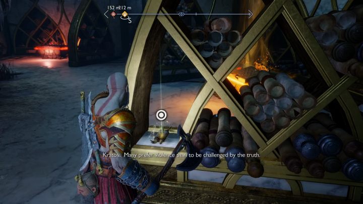 The Treasure Map is on the upper floor of the building next to the Legendary Chest - God of War Ragnarok: The Forbidden Sands, Alfheim - secrets, collectibles - God of War Ragnarok: Alfheim - God of War Ragnarok Guide