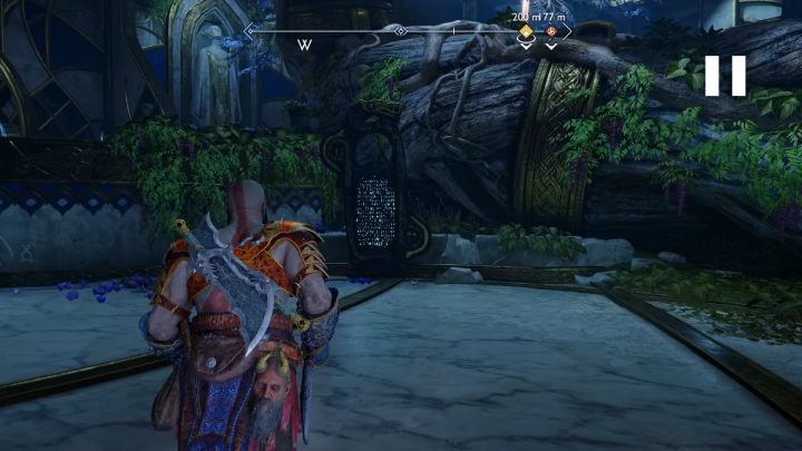 The collectible is on the upper floor of the building - God of War Ragnarok: The Forbidden Sands, Alfheim - secrets, collectibles - God of War Ragnarok: Alfheim - God of War Ragnarok Guide