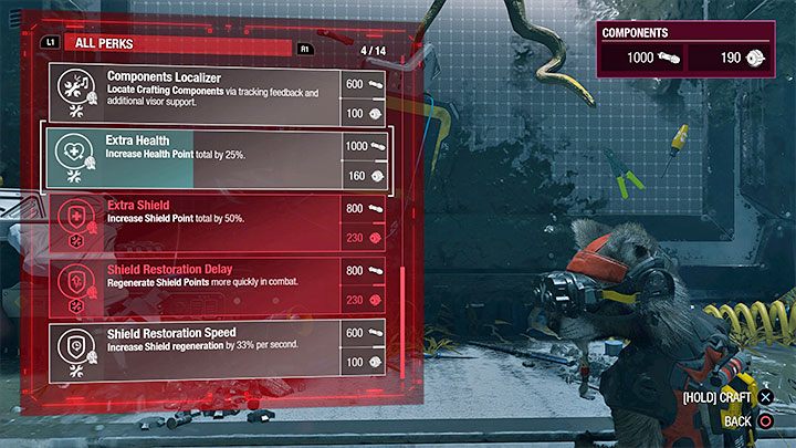 In Guardians of the Galaxy you can accumulate experience points and advance to the next levels, but this won't lengthen the protagonist's health bar regularly - Guardians of the Galaxy: Health bar - how to increase? - FAQ - Guardians of the Galaxy Guide