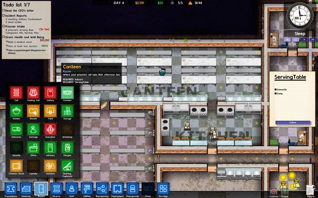 Prison architect кухня