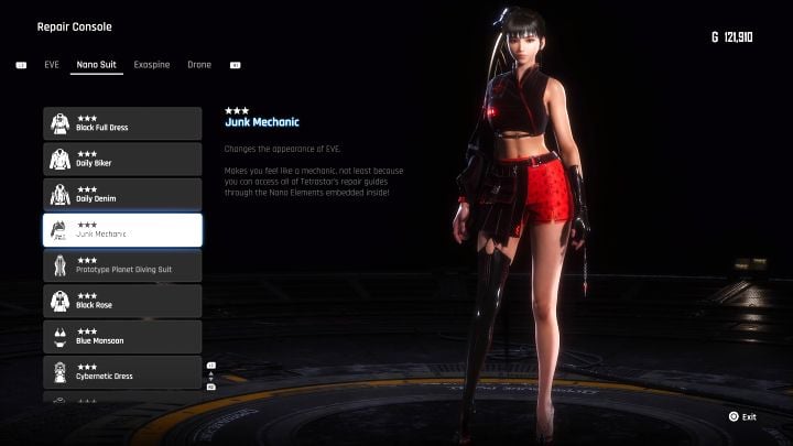 The design can be purchased from Lyle in Xion for vitcoins after reaching relationship level 3 - Stellar Blade: All EVE costumes map - Secrets and Collectibles - Stellar Blade Guide