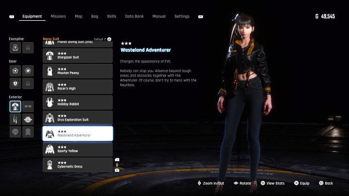 Visit any repair console and craft the suit with materials - Stellar Blade: All EVE costumes map - Secrets and Collectibles - Stellar Blade Guide