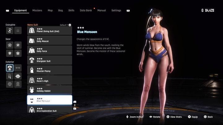 This outfit is a reward for completing the Precious Treasure side mission in the Great Desert - Stellar Blade: All EVE costumes map - Secrets and Collectibles - Stellar Blade Guide