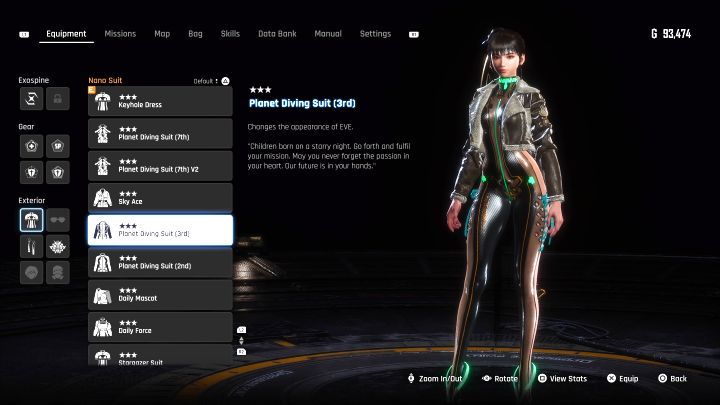 Visit any repair console and craft the suit with materials - Stellar Blade: All EVE costumes map - Secrets and Collectibles - Stellar Blade Guide
