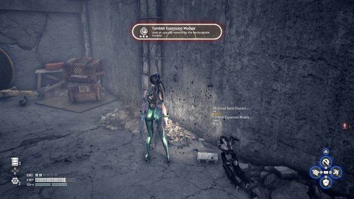 Explore the building to find the robot and destroy it - Stellar Blade: Tumbler Expansion Modules map - Secrets and Collectibles - Stellar Blade Guide