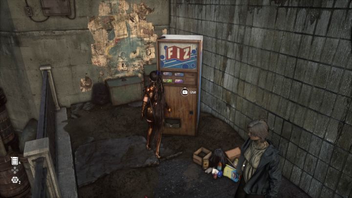 Interact with the vending machine in an alley in the central part of the city - Stellar Blade: All Cans map - Secrets and Collectibles - Stellar Blade Guide