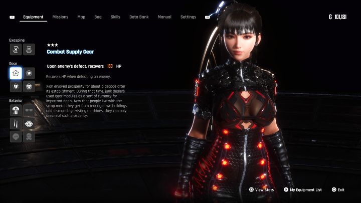 Below you will find a list of recommended gear - Stellar Blade: Best gear and exospines - Basics - Stellar Blade Guide