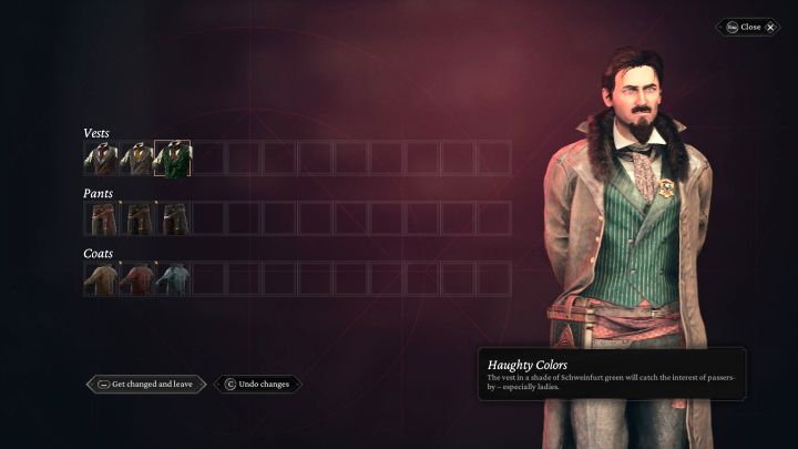 We have described Wiktor's new outfits in more detail on the FAQ page How to change Wiktor's appearance - The Thaumaturge: The Tailors Dilemmas - The Thaumaturge: Side quests - The Thaumaturge Guide